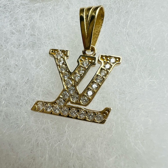 earrings and pendant with 14K gold letters - Picture 3 of 6